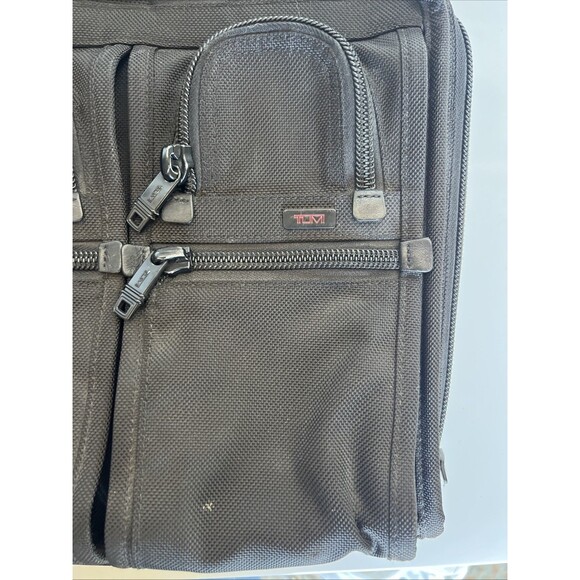 Tumi Alpha Expandable Laptop 17 Inch Briefcase Bag Ballistic Nylon Black 26114DH - Picture 4 of 15